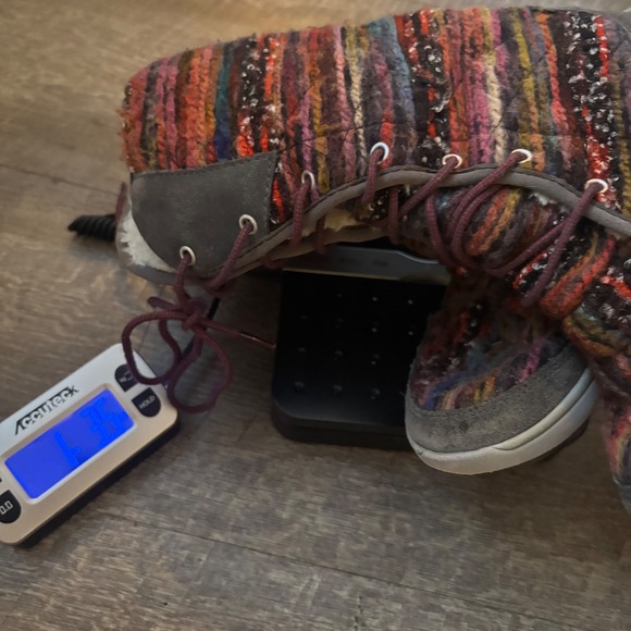 Merrell Womens Grey Multi Knit Suede Faux Fur Mid Calf Winter Boots Size 6 - Picture 12 of 13